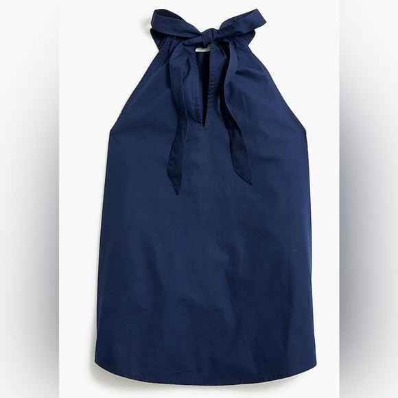 J Crew Bow-back halter top 3x new nwt navy blue - Picture 5 of 5